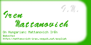 iren mattanovich business card