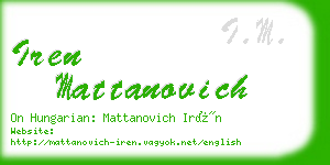 iren mattanovich business card